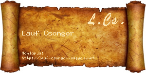 Lauf Csongor névjegykártya
