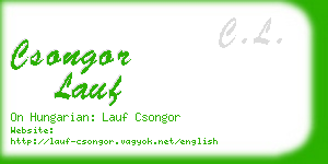 csongor lauf business card